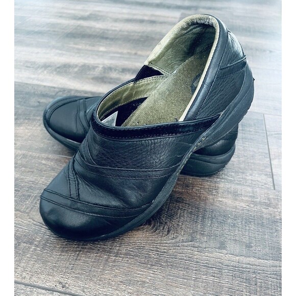 Merrell Primo Patch Loafers Clogs Shoes Womens Size 8 US 38.5 EU Black Leather - Picture 1 of 15